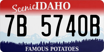 ID license plate 7B5740B