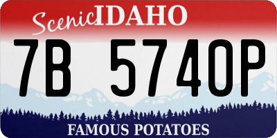 ID license plate 7B5740P