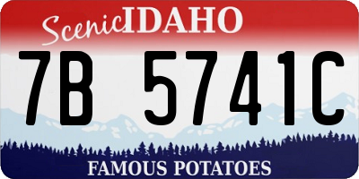 ID license plate 7B5741C