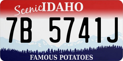 ID license plate 7B5741J