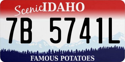 ID license plate 7B5741L