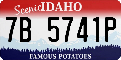 ID license plate 7B5741P