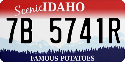 ID license plate 7B5741R
