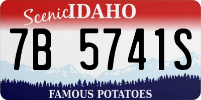 ID license plate 7B5741S