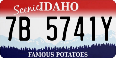 ID license plate 7B5741Y