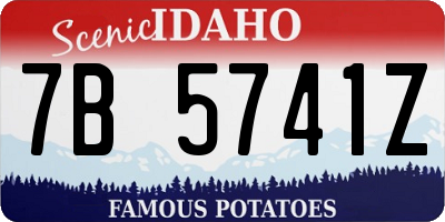 ID license plate 7B5741Z
