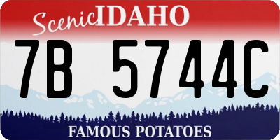 ID license plate 7B5744C
