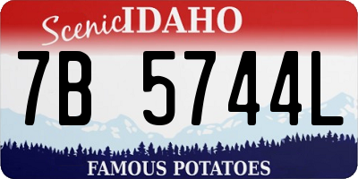 ID license plate 7B5744L