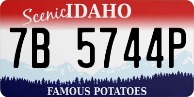 ID license plate 7B5744P