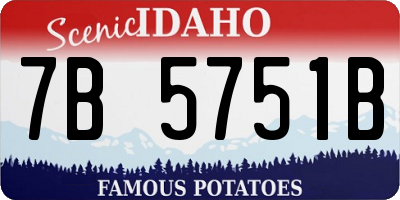 ID license plate 7B5751B