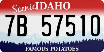 ID license plate 7B5751O