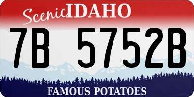 ID license plate 7B5752B