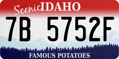 ID license plate 7B5752F
