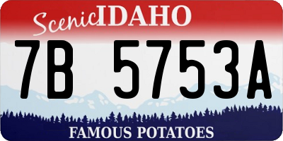 ID license plate 7B5753A