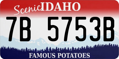 ID license plate 7B5753B