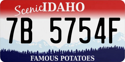 ID license plate 7B5754F