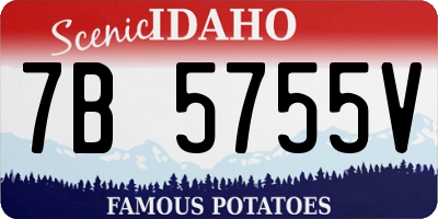 ID license plate 7B5755V