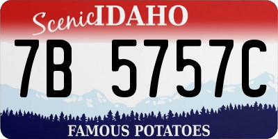 ID license plate 7B5757C