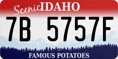 ID license plate 7B5757F