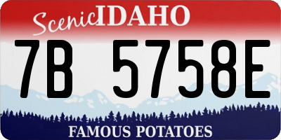 ID license plate 7B5758E