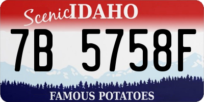 ID license plate 7B5758F