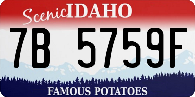 ID license plate 7B5759F