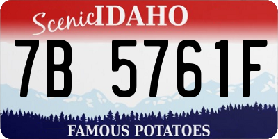 ID license plate 7B5761F