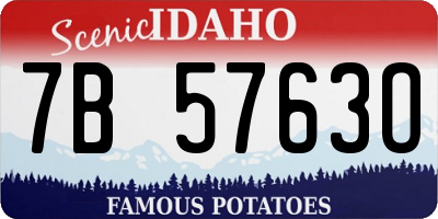 ID license plate 7B5763O
