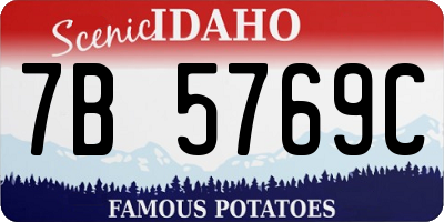 ID license plate 7B5769C
