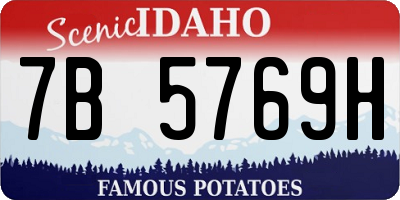 ID license plate 7B5769H