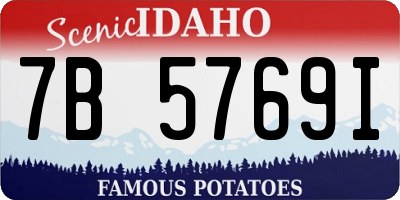 ID license plate 7B5769I