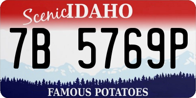 ID license plate 7B5769P