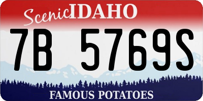 ID license plate 7B5769S