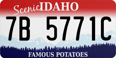 ID license plate 7B5771C