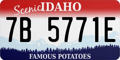 ID license plate 7B5771E