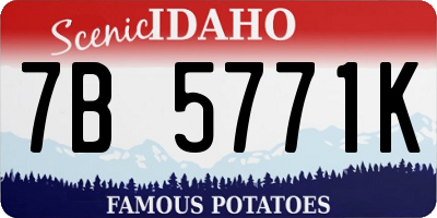 ID license plate 7B5771K