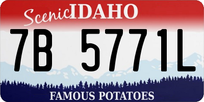 ID license plate 7B5771L