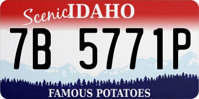 ID license plate 7B5771P