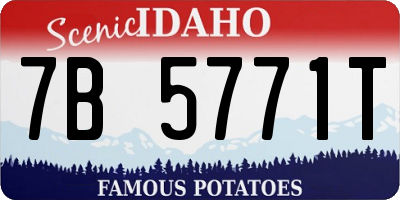 ID license plate 7B5771T
