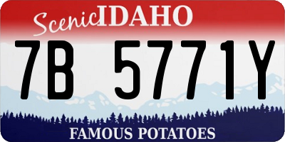 ID license plate 7B5771Y