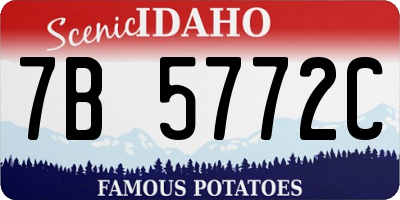 ID license plate 7B5772C