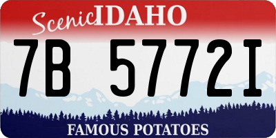 ID license plate 7B5772I