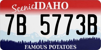 ID license plate 7B5773B