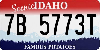 ID license plate 7B5773T