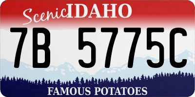ID license plate 7B5775C
