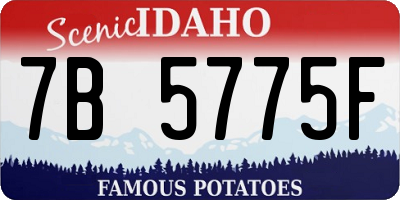 ID license plate 7B5775F