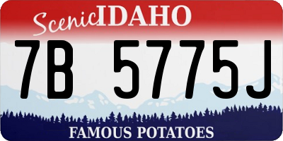 ID license plate 7B5775J