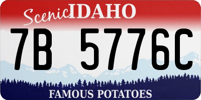 ID license plate 7B5776C