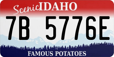 ID license plate 7B5776E