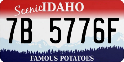 ID license plate 7B5776F